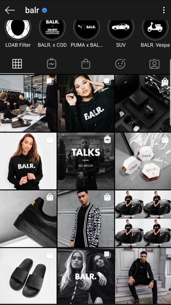 Instagram feed Balr